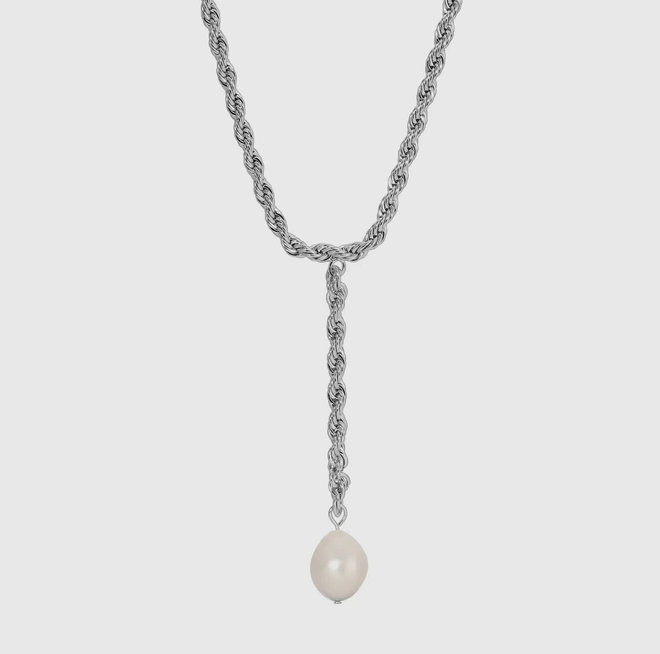 Bryn Pearl Lariat Necklace
