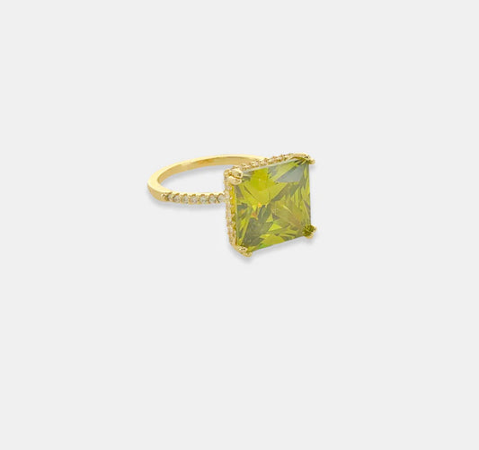 Peridot CZ Ring