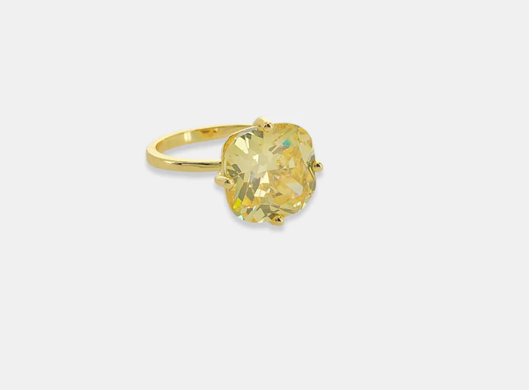 Citrine CZ Ring