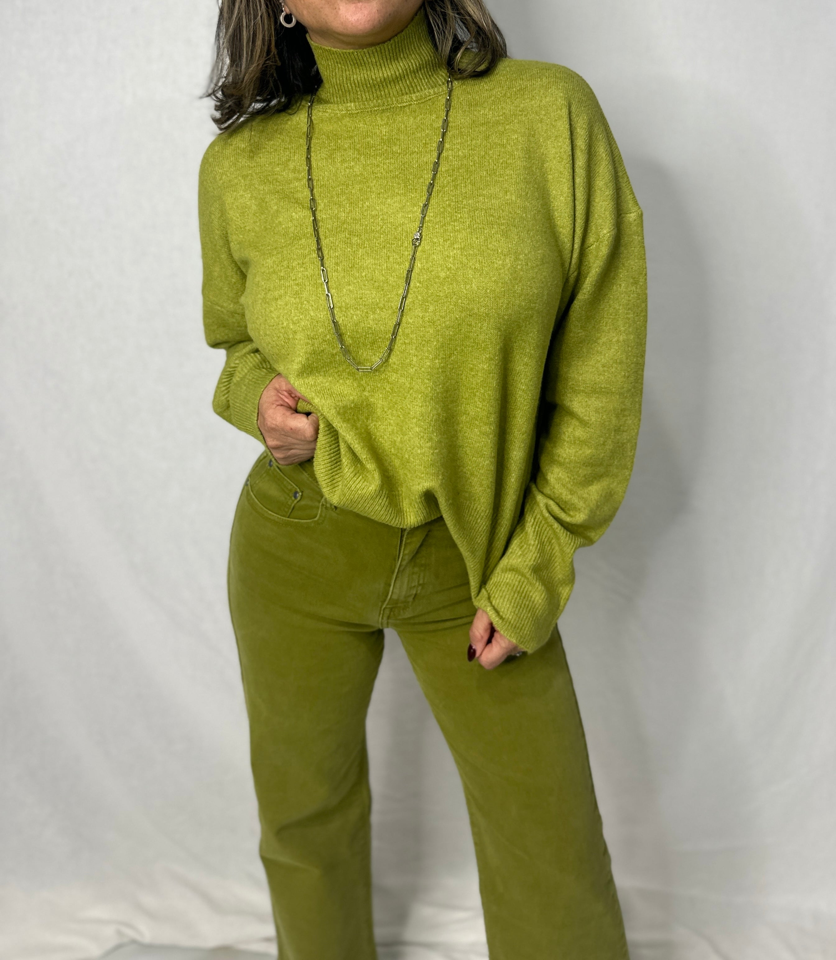 Cropped Olive Pants