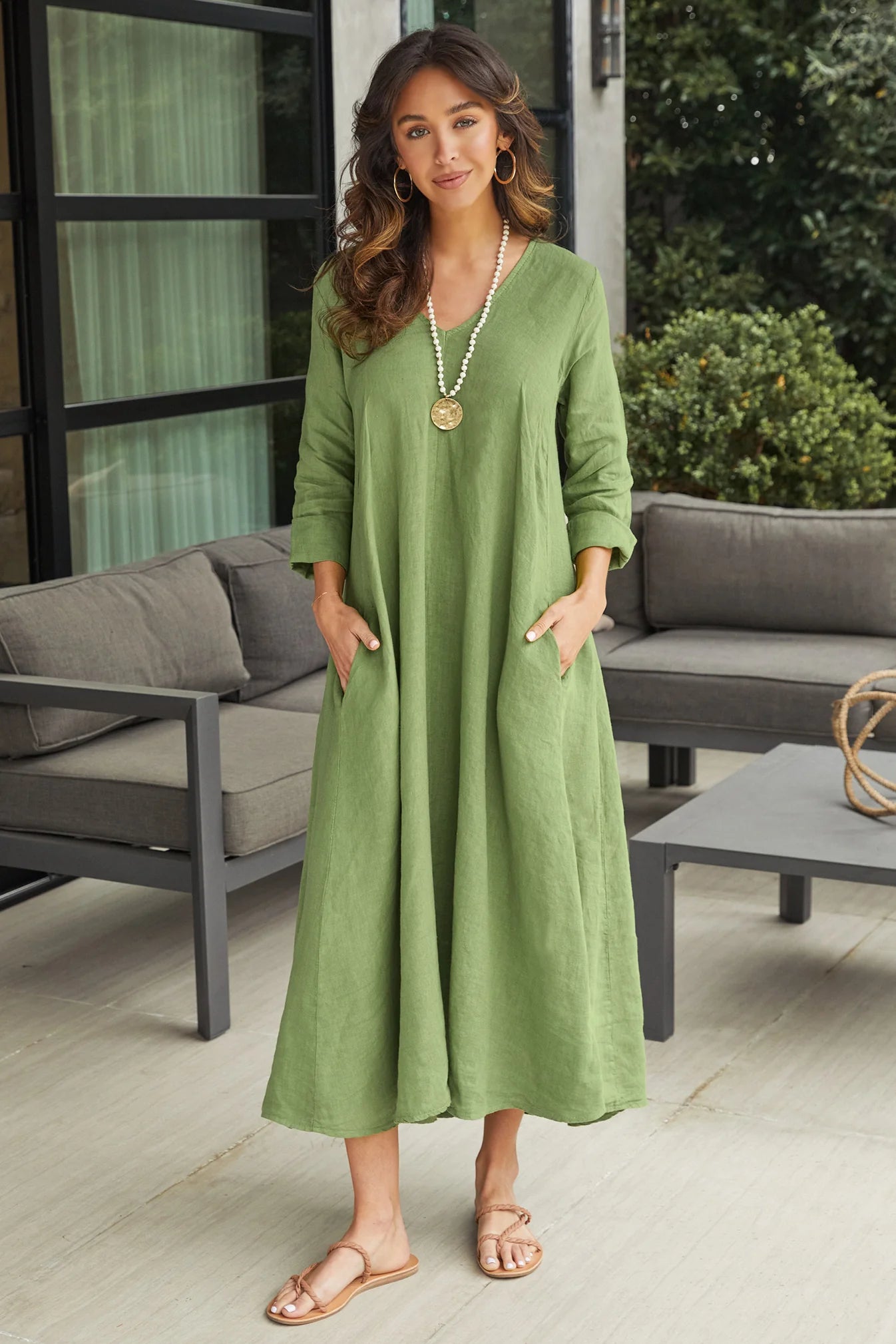 Linen Maxi Dress