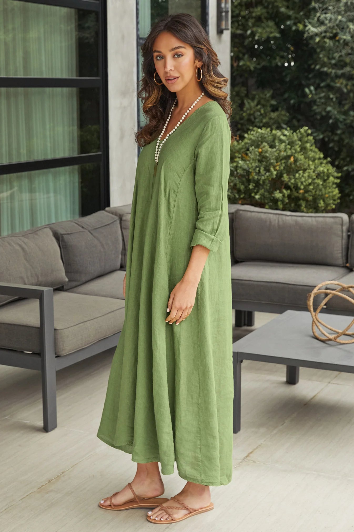 Linen Maxi Dress