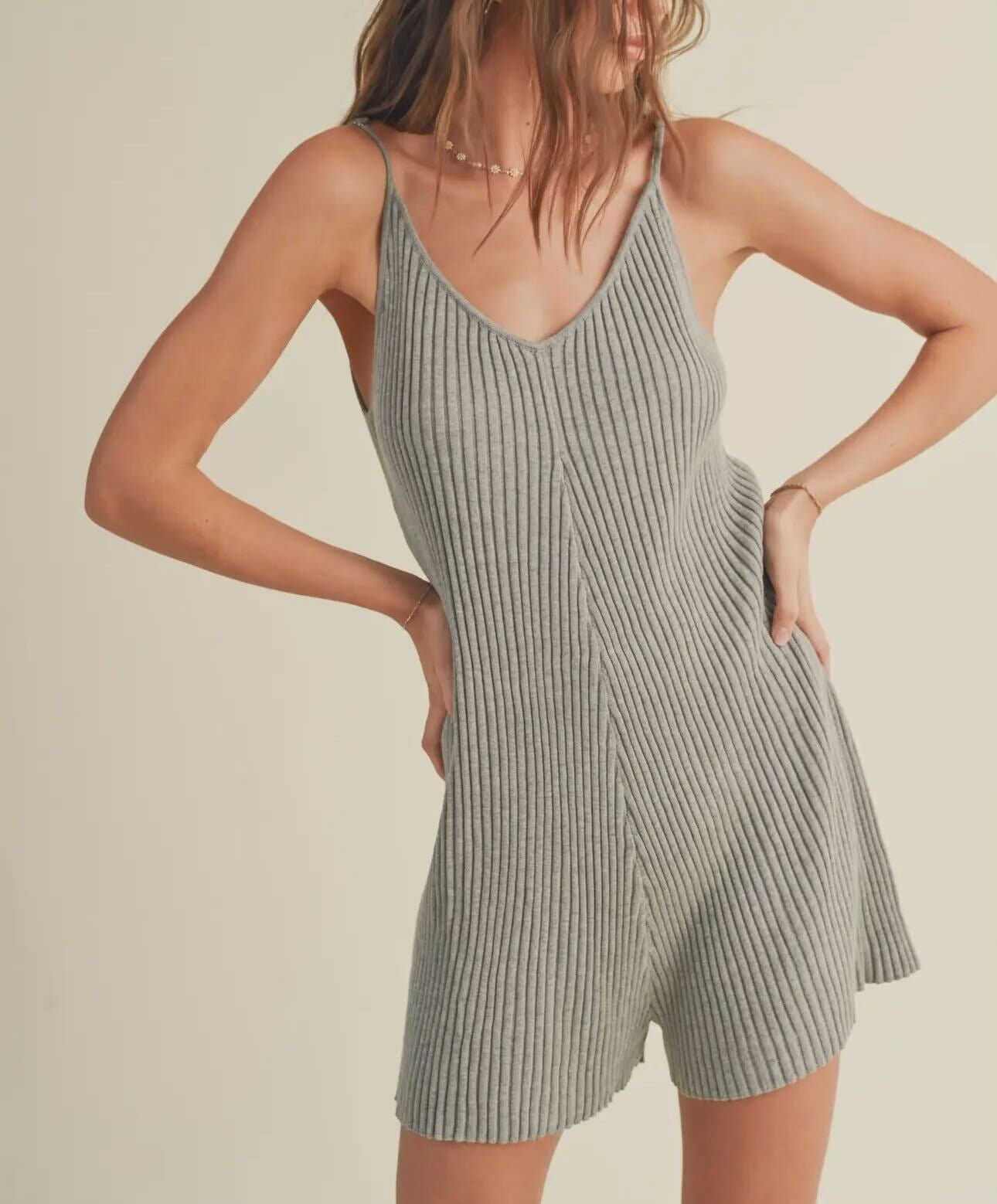 Ribbed Knitted Romper