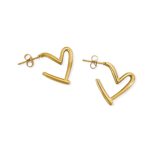 Open Heart Earrings