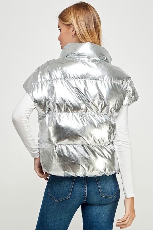 Metallic Quilt Vest