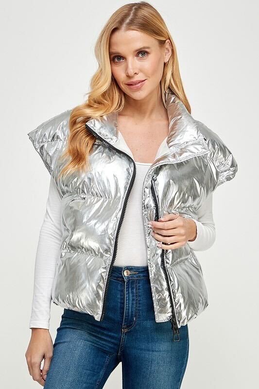 Metallic Quilt Vest