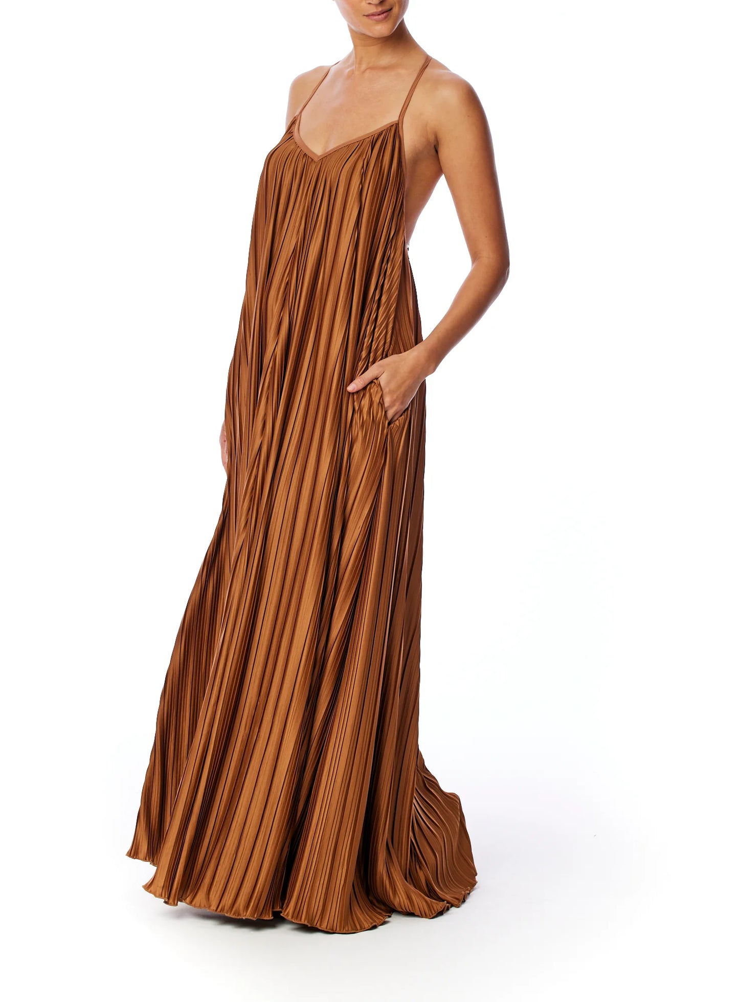 Pleated Maxi Dress