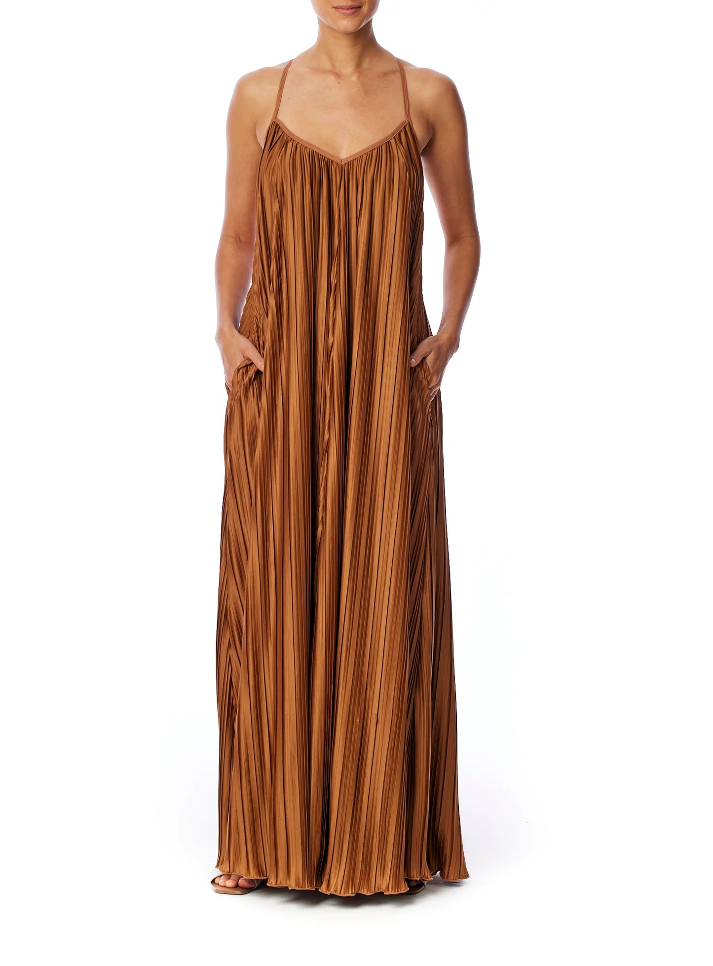 Pleated Maxi Dress