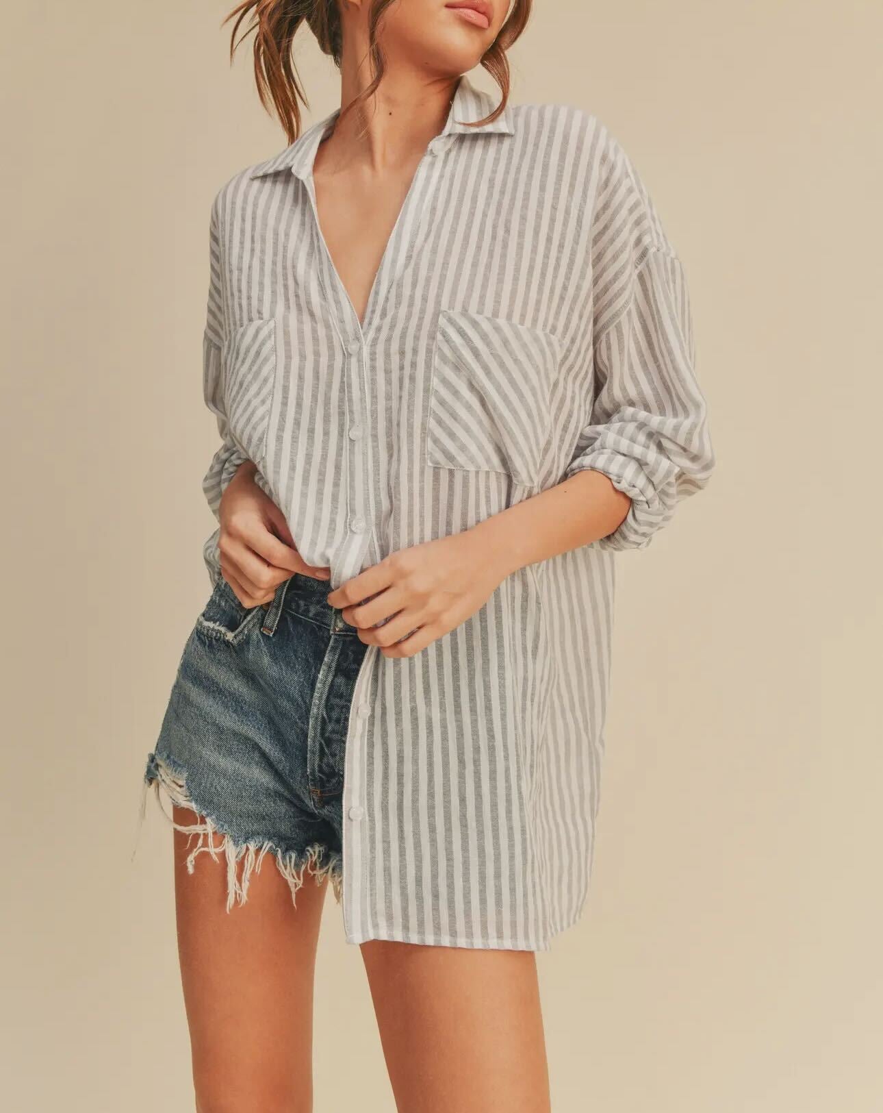 Striped Button Down Shirt