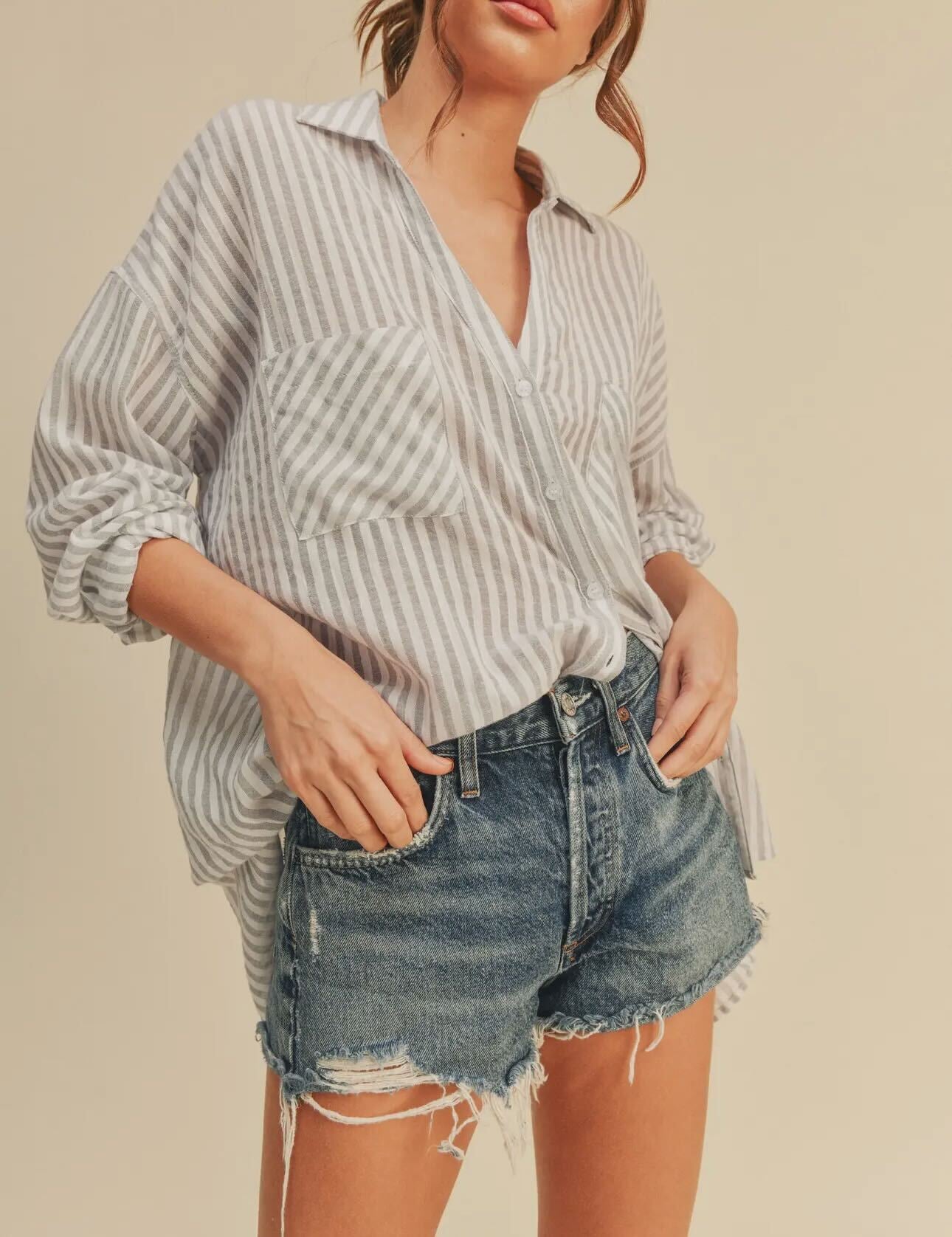 Striped Button Down Shirt